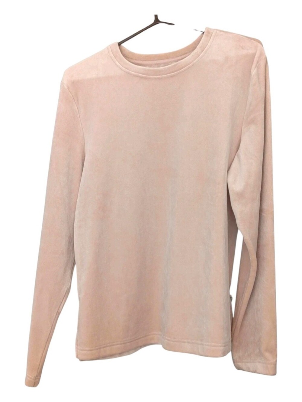 UGG Dusty Blush Pink Velour Fleece Long Sleeve Crewneck Sweatshirt Top Medium